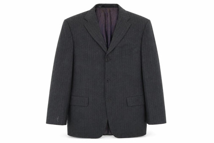 Marks & Spencer Mens Grey Striped  Jacket Suit Jacket Size 42