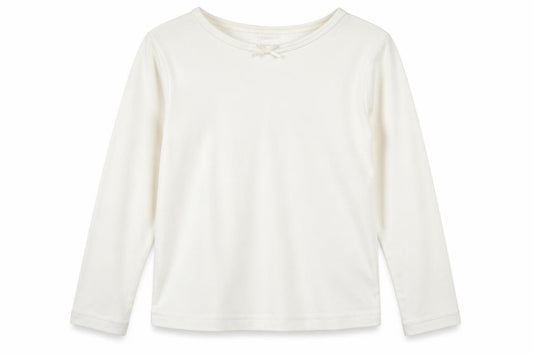 Front view of Cherokee girls’ white knit jumper, size 5-6, years
