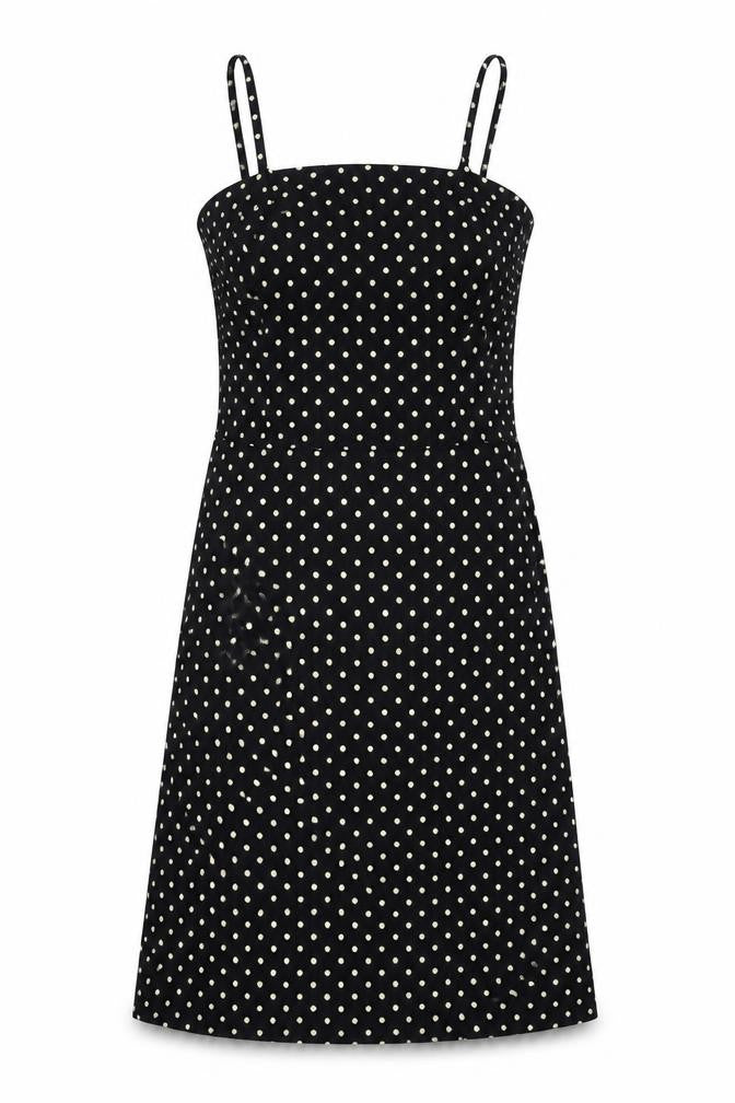 Divided Womens Black Polka Dot  Tank Dress  Size 10