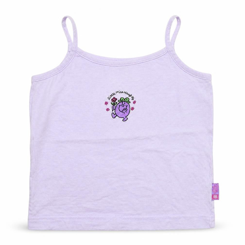 Little Miss Girls Purple   Basic Tank Size 7-8 Years