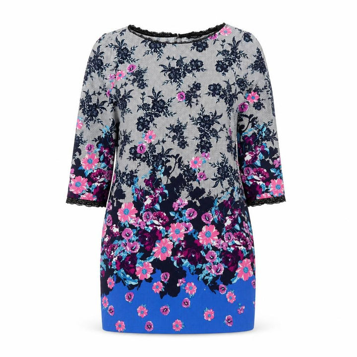 M&Co Womens Blue Floral  Pencil Dress  Size 10