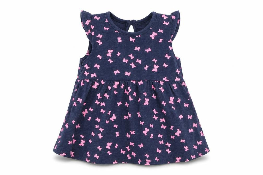Primark Baby Blue Spotted  Fit & Flare  Size 3-6 Months  - Butterflies
