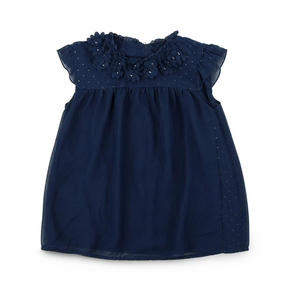 George Girls Blue  Ramie Fit & Flare  Size 8 Years