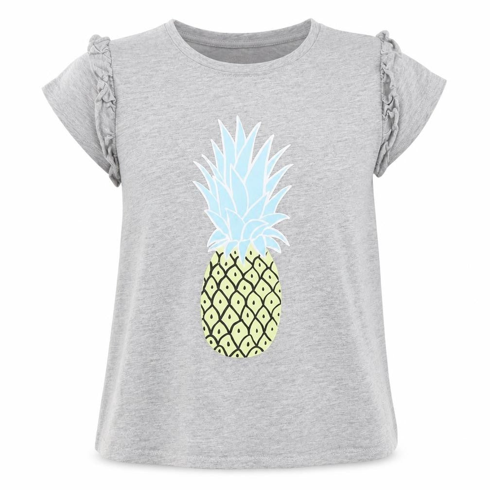 Matalan Girls Grey   Basic T-Shirt Size 9 Years  - Pineapple