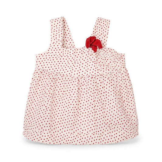 Front view of H&M Baby White Polka Dot A-Line, size 3-6, Months