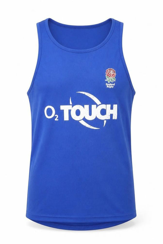 Front view of 02 men’s blue basic tank, size S, - 02
