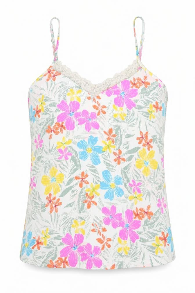 Secret Possesions Womens White Floral  Top Pyjama Top Size 12