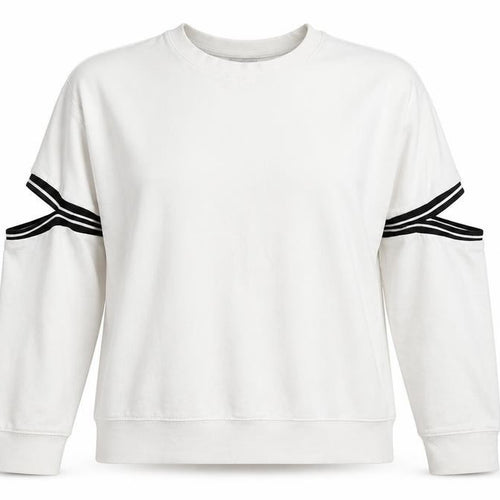 Baziic Womens White   Pullover Jumper One Size