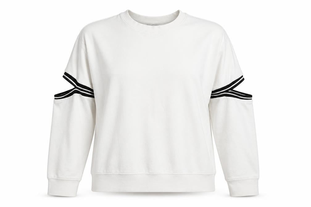 Baziic Womens White   Pullover Jumper One Size