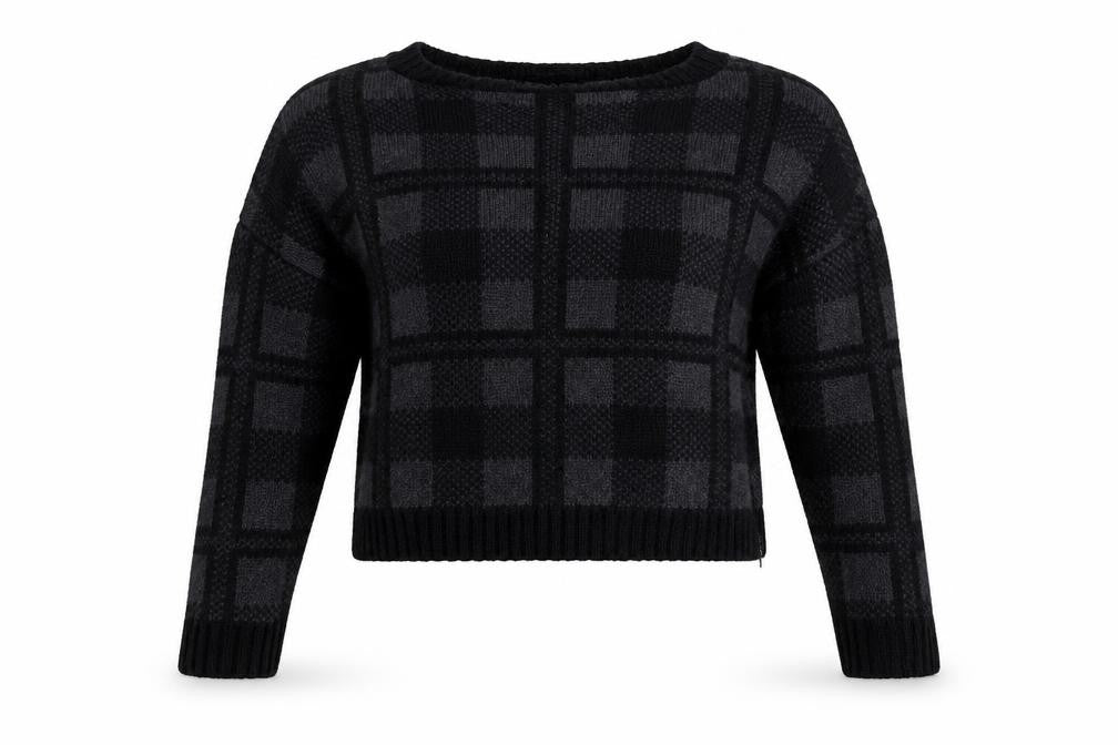 Front view of New Look women’s black jumper, size UK 12