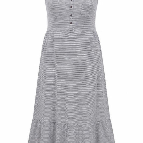 Papaya Womens Blue Striped  A-Line  Size 10  - Frill Detail