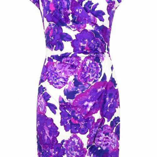 Suzi Chin Womens Pink Fair Isle  A-Line  Size 8