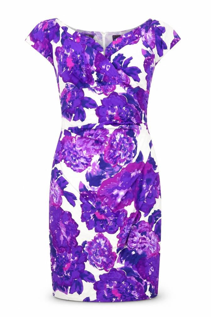 Suzi Chin Womens Pink Fair Isle  A-Line  Size 8