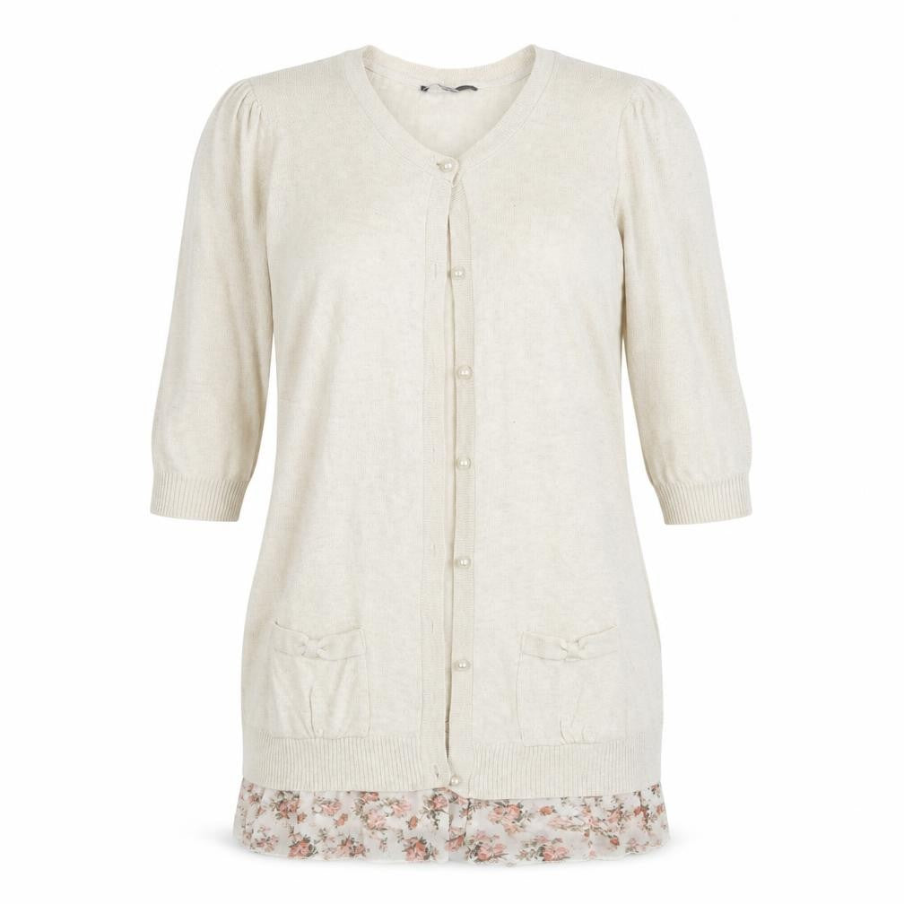 George Womens Ivory  Knit Cardigan Jumper Size 12