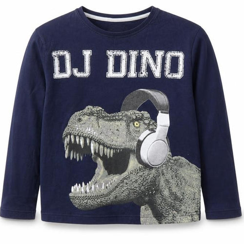 Matalan Boys Blue Solid   Pyjama Top Size 13 Years  - Dinosaur