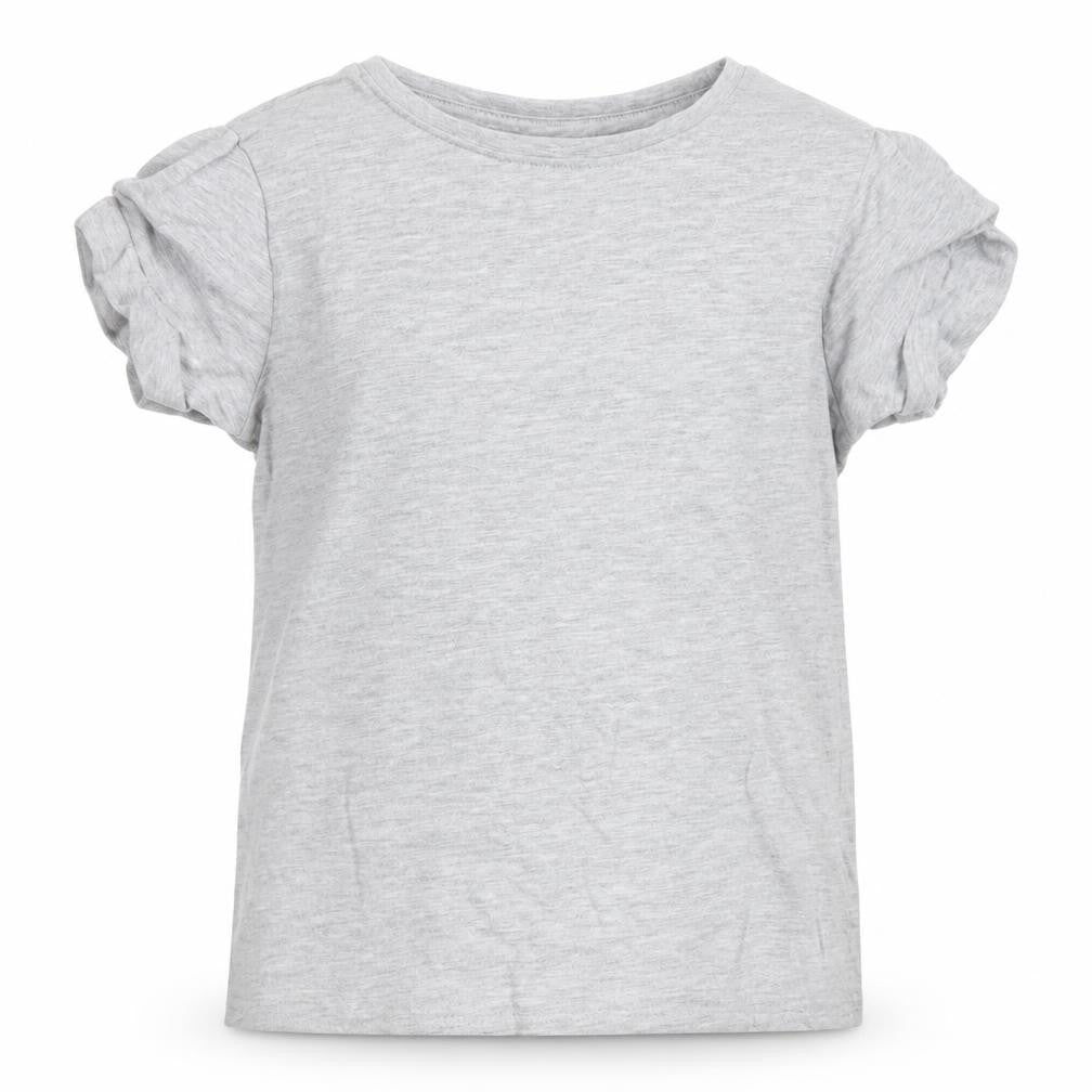 Front view of Next girls’ grey basic t-shirt, size 7, years