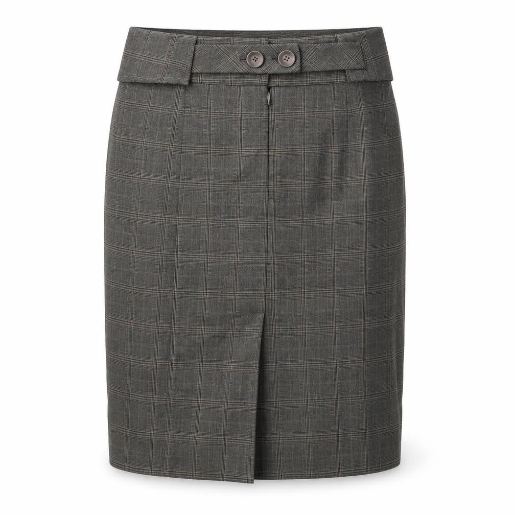 Preworn  Womens Brown Check  Bandage Skirt Size 30 in