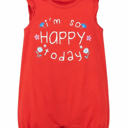 LC Waikiki Girls Red   Babygrow One-Piece Size 12-18 Months  - I'm So Happy Today