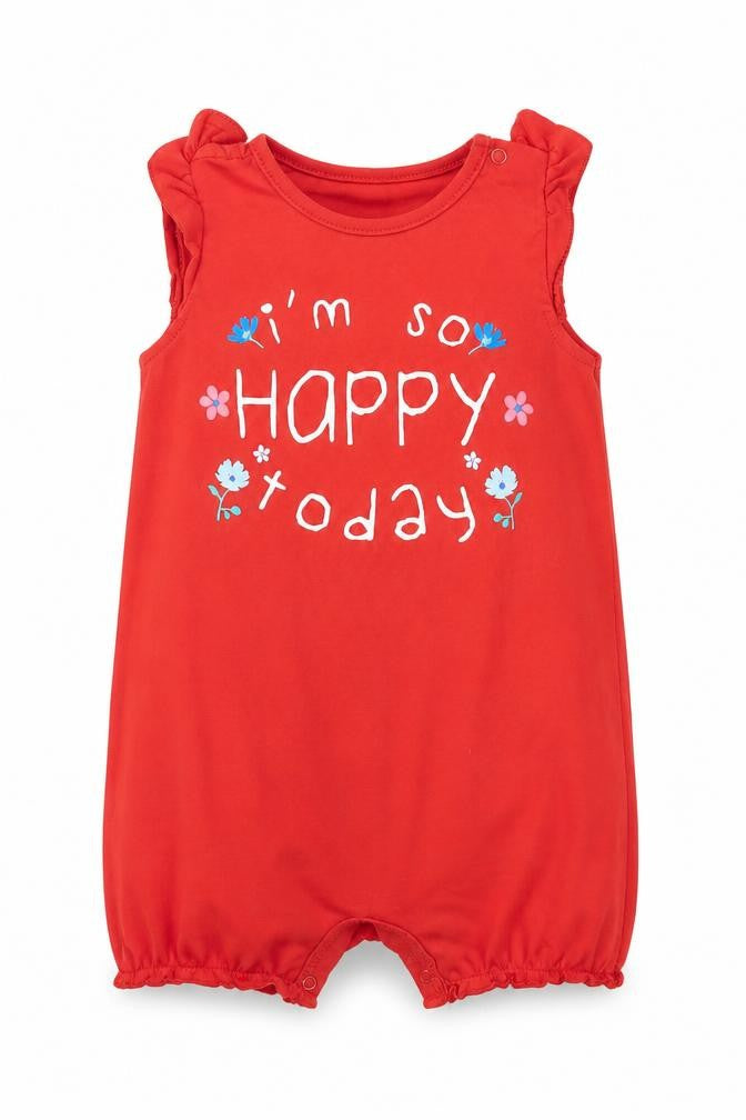LC Waikiki Girls Red   Babygrow One-Piece Size 12-18 Months  - I'm So Happy Today
