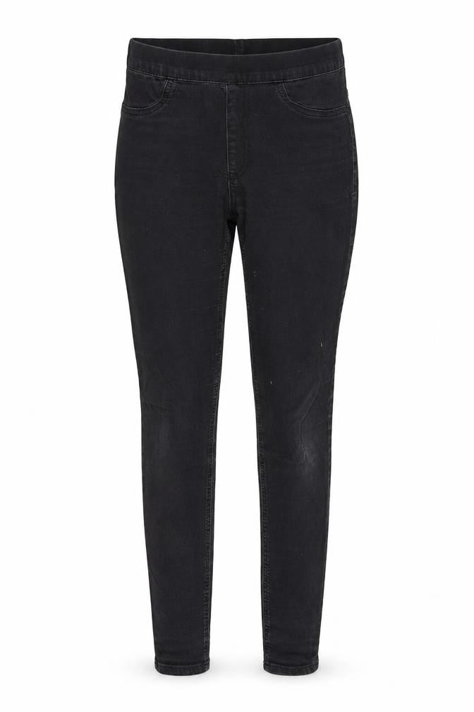 Front view of Marks & Spencer women’s black straight jeans, size UK 10, 28-inch leg