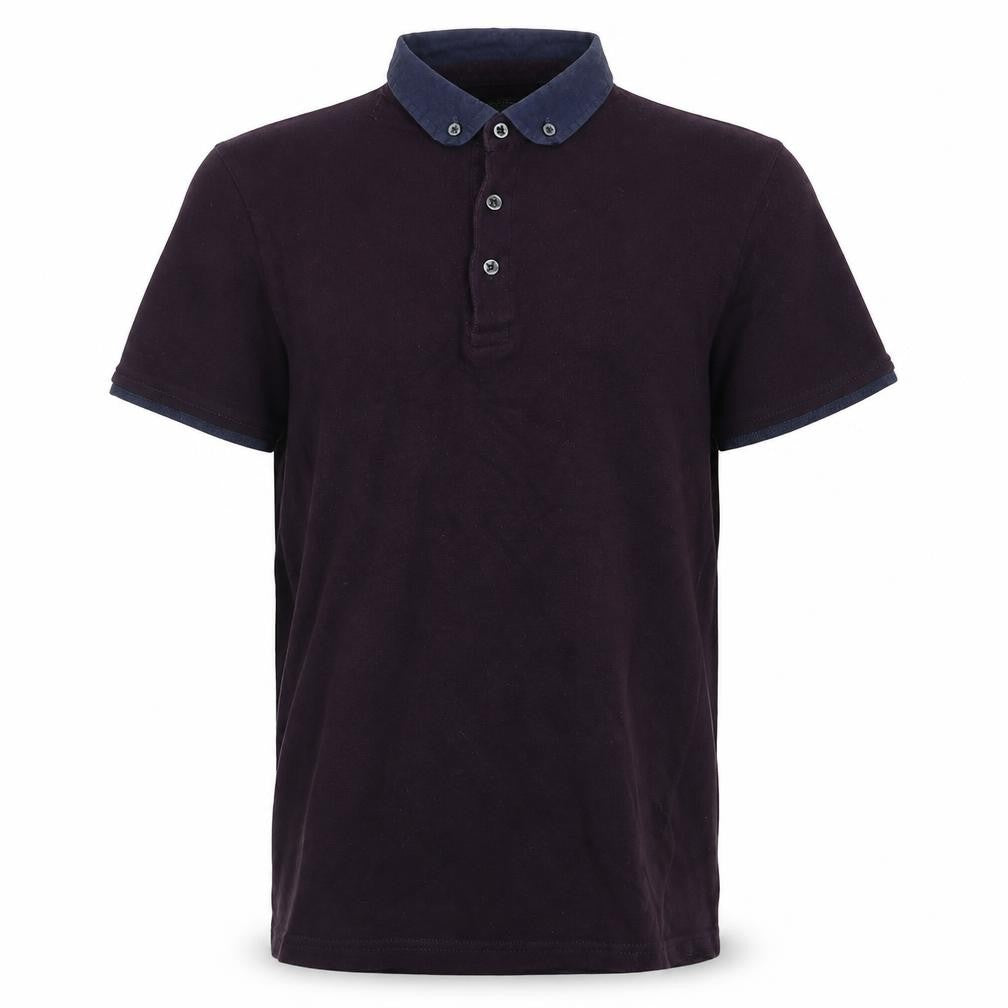 Front view of Preworn men’s red polo, size M
