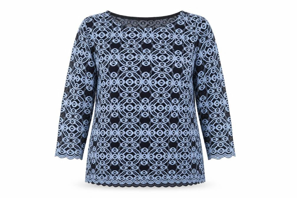 peruna Womens Blue Floral  Cardigan Jumper Size 14