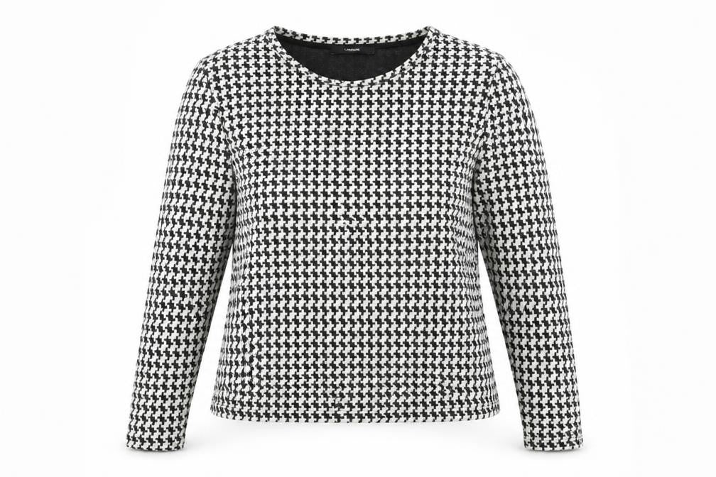 Front view of George women’s white herringbone jumper, size UK 12