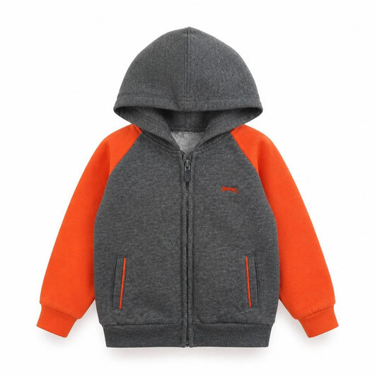 Front view of Slazenger girls’ grey jacket, size 4, years