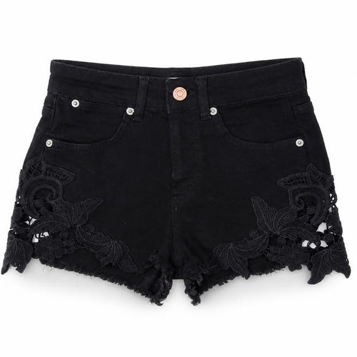 Topshop Womens Black   Cut-Off Shorts Size 25 in