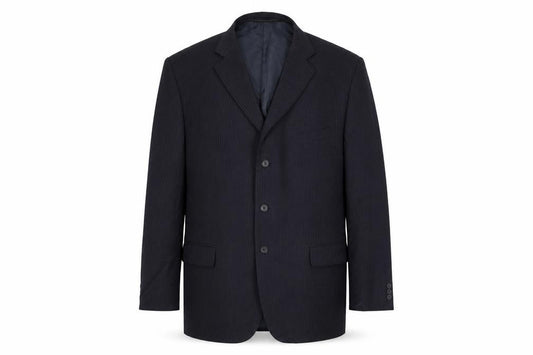 Front view of Marks & Spencer men’s blue jacket suit jacket, size 46
