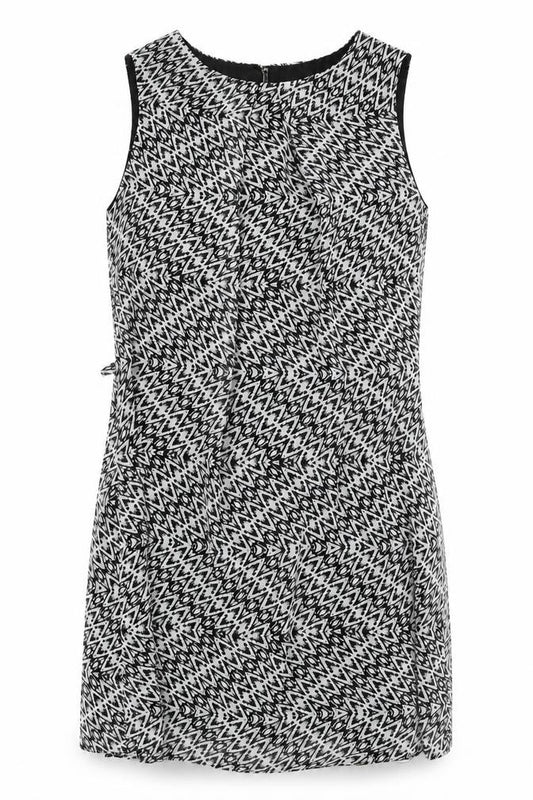 Front view of Atmosphere women’s black herringbone a-line, size UK 10