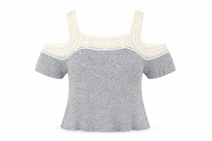 Hollister Womens Grey   Pullover Jumper Size S  - Lace Detail