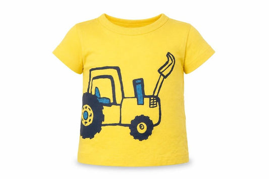 Front view of Next Baby Yellow Basic T-Shirt, size 3-6, Months