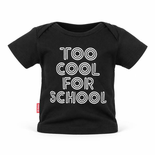 Front view of Oh Baby Baby Black Basic T-Shirt, size 3-6, Months