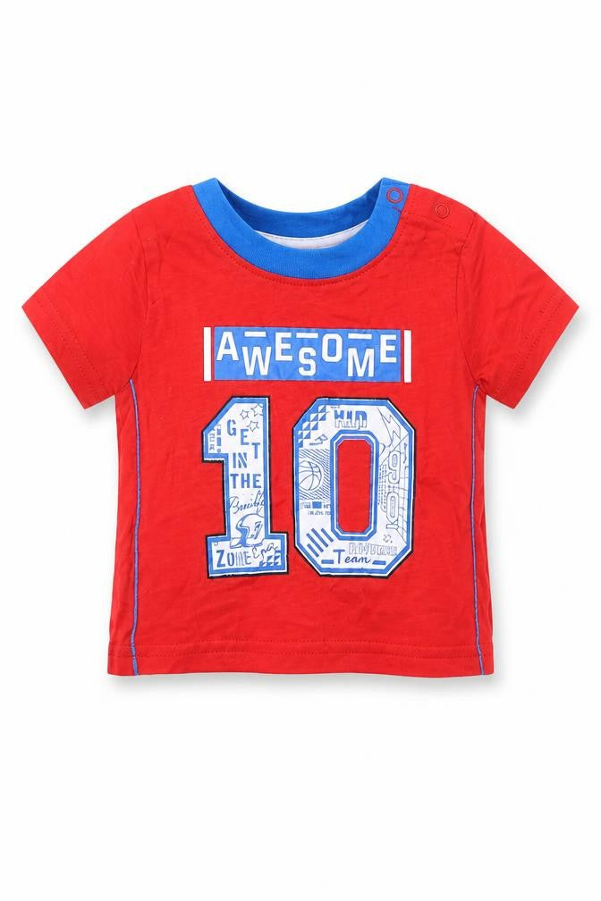 Early Days Boys Red   Basic T-Shirt Size 0-3 Months