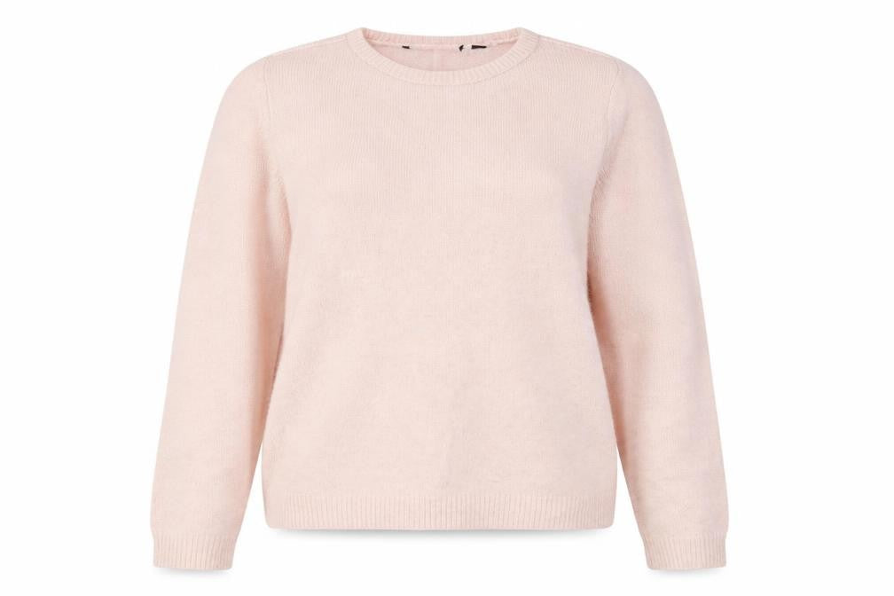 Front view of Dorothy Perkins women’s pink jumper, size UK 8