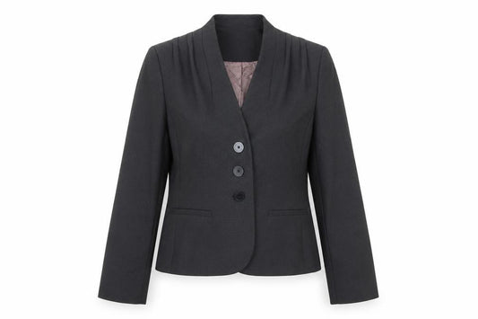 Front view of Next women’s grey jacket blazer, size UK 10