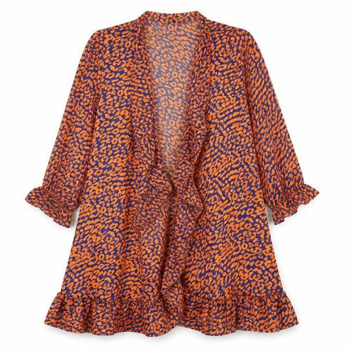 Boohoo Womens Multicoloured Animal Print  Cardigan Jumper Size 14