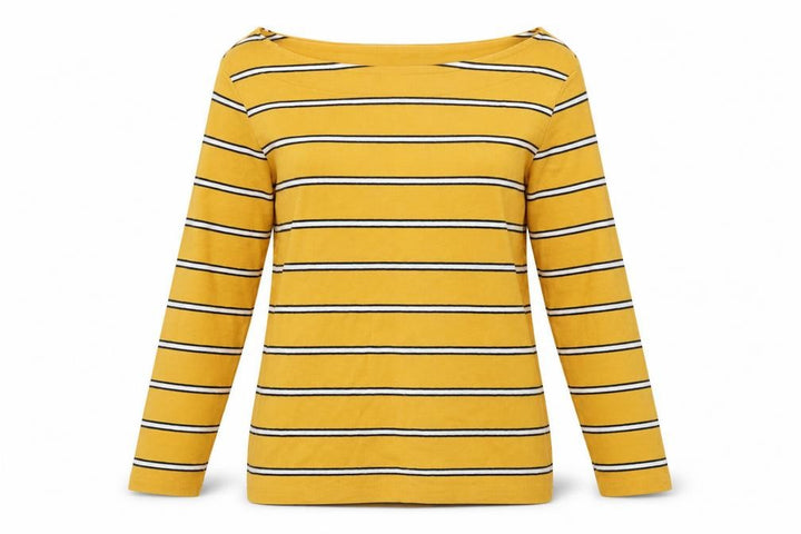 Nutmeg Womens Orange Striped  Pullover Sweatshirt Size 10