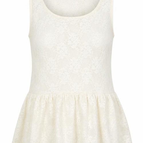 Zara Womens White Floral  Tunic Tank Size M