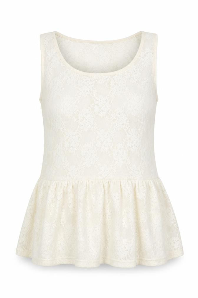 Zara Womens White Floral  Tunic Tank Size M