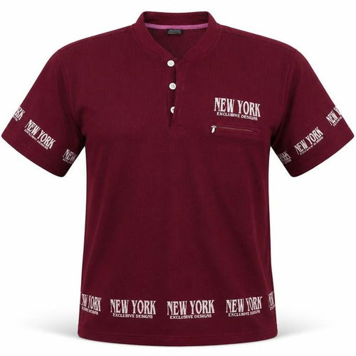 New York Mens Red    Polo Size L  - NEW YORK