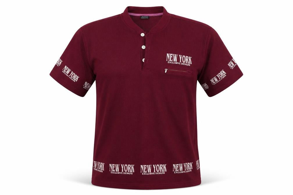 New York Mens Red    Polo Size L  - NEW YORK