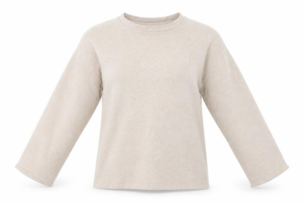 Front view of Zara women’s beige jumper, size S