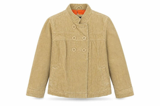 Front view of Gap girls’ brown jacket coat, size M