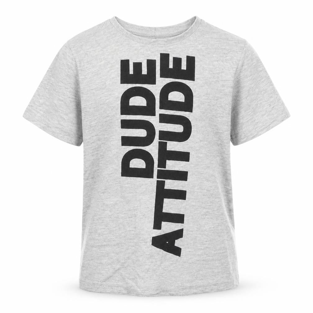 Front view of George boys’ grey basic t-shirt, size 5-6, years