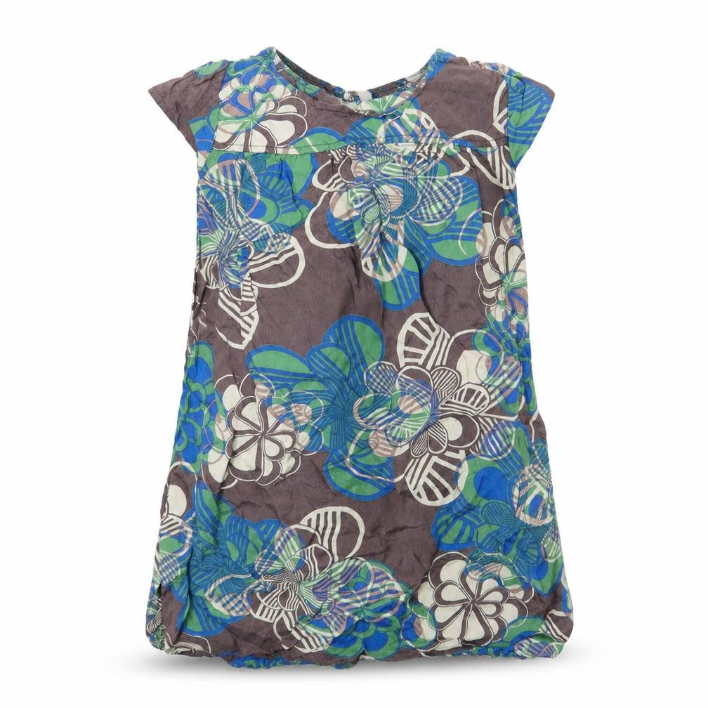Front view of Next girls’ brown geometric basic blouse, size 9, years