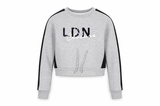 Front view of closure boys’ grey jumper, size 12-13, years