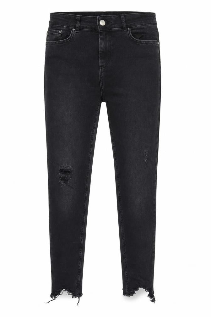 Pieces Womens Black  Denim Straight Jeans Size M L28 in