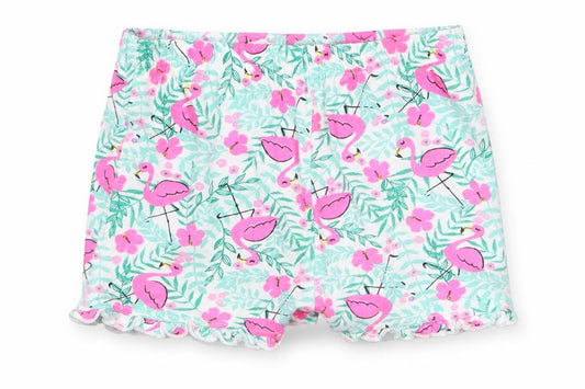 Front view of Primark girls’ green animal print babydoll pyjama pants, size 36, months